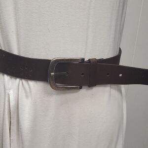 VTG. 100 % LEATHER FLORAL BrowN Belt, XL